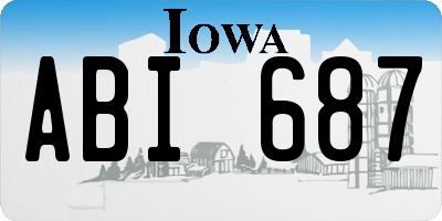 IA license plate ABI687