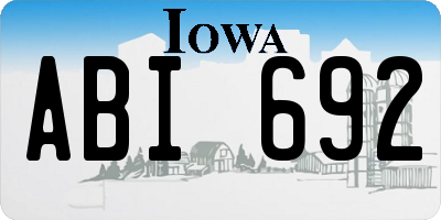 IA license plate ABI692