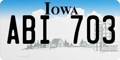 IA license plate ABI703