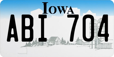 IA license plate ABI704