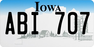 IA license plate ABI707
