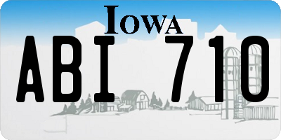IA license plate ABI710