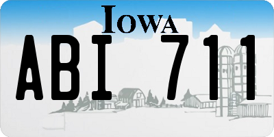 IA license plate ABI711