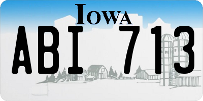 IA license plate ABI713