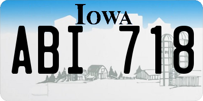 IA license plate ABI718