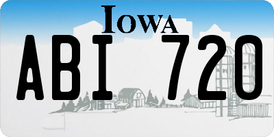 IA license plate ABI720