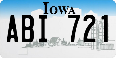 IA license plate ABI721