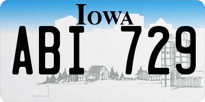 IA license plate ABI729
