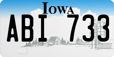 IA license plate ABI733