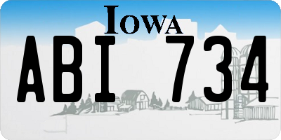 IA license plate ABI734