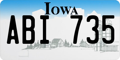 IA license plate ABI735