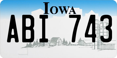 IA license plate ABI743