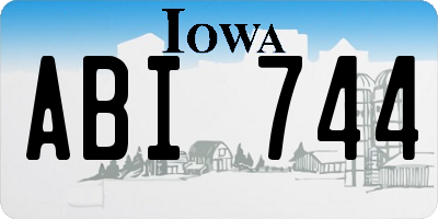 IA license plate ABI744