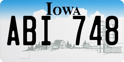 IA license plate ABI748