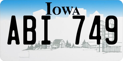 IA license plate ABI749