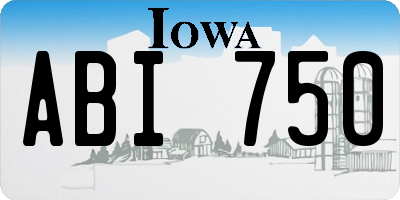 IA license plate ABI750