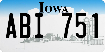 IA license plate ABI751