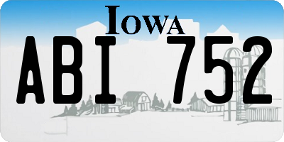 IA license plate ABI752