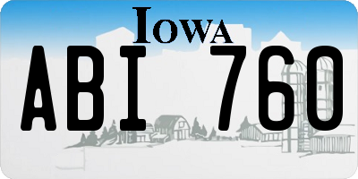 IA license plate ABI760