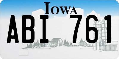 IA license plate ABI761