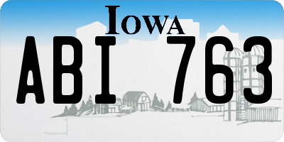 IA license plate ABI763