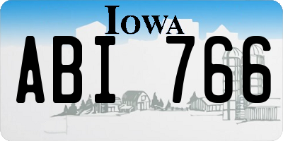 IA license plate ABI766