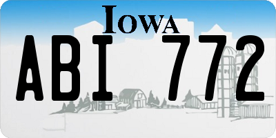 IA license plate ABI772