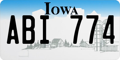 IA license plate ABI774