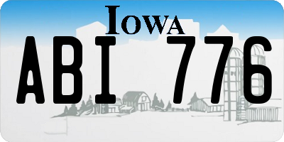 IA license plate ABI776