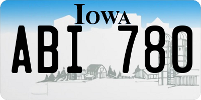 IA license plate ABI780