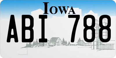 IA license plate ABI788
