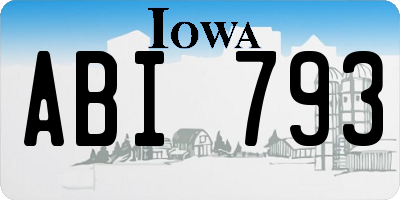IA license plate ABI793