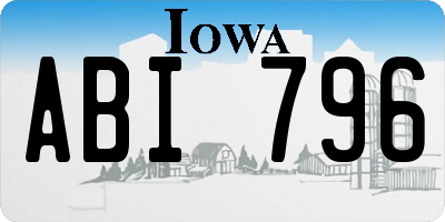 IA license plate ABI796