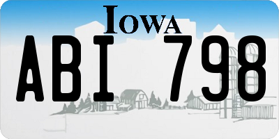 IA license plate ABI798