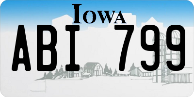 IA license plate ABI799