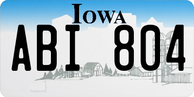 IA license plate ABI804