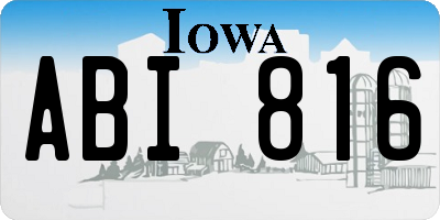 IA license plate ABI816