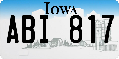 IA license plate ABI817