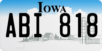 IA license plate ABI818