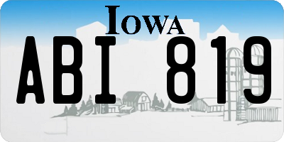 IA license plate ABI819