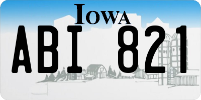 IA license plate ABI821