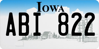 IA license plate ABI822