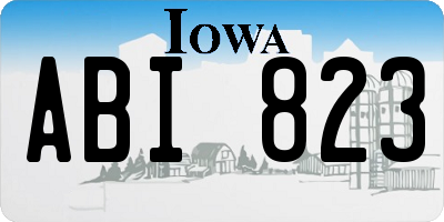IA license plate ABI823