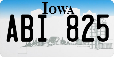 IA license plate ABI825