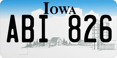 IA license plate ABI826
