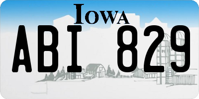 IA license plate ABI829