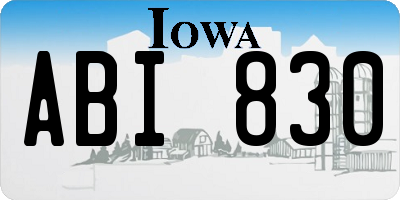 IA license plate ABI830
