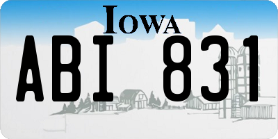 IA license plate ABI831