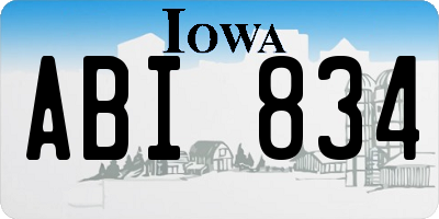 IA license plate ABI834
