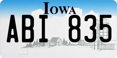 IA license plate ABI835